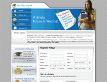 Tablet Screenshot of mynewdegree.com